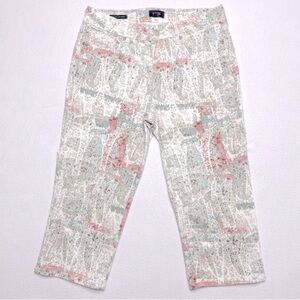 NYDJ Women's Paisley Impression Marilyn Straight Cropped Everyday Trouser 8P